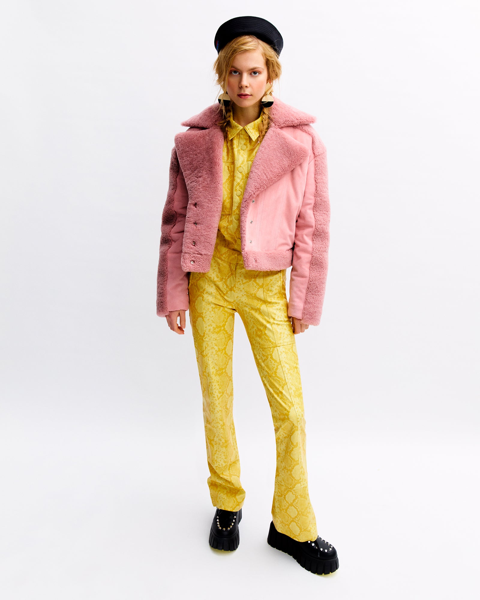 Zara pink fur jacket sales
