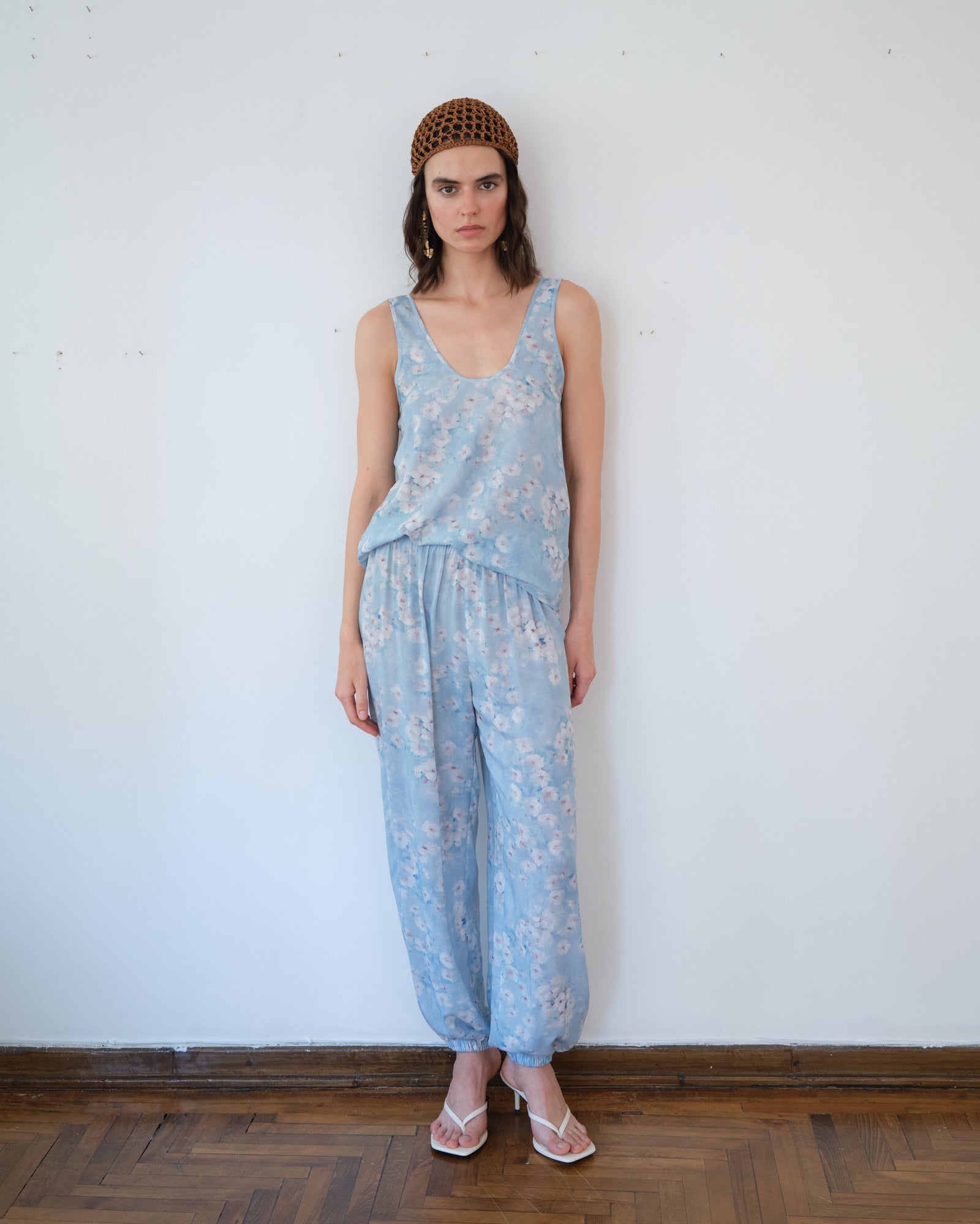 Tank Top Blue Floral