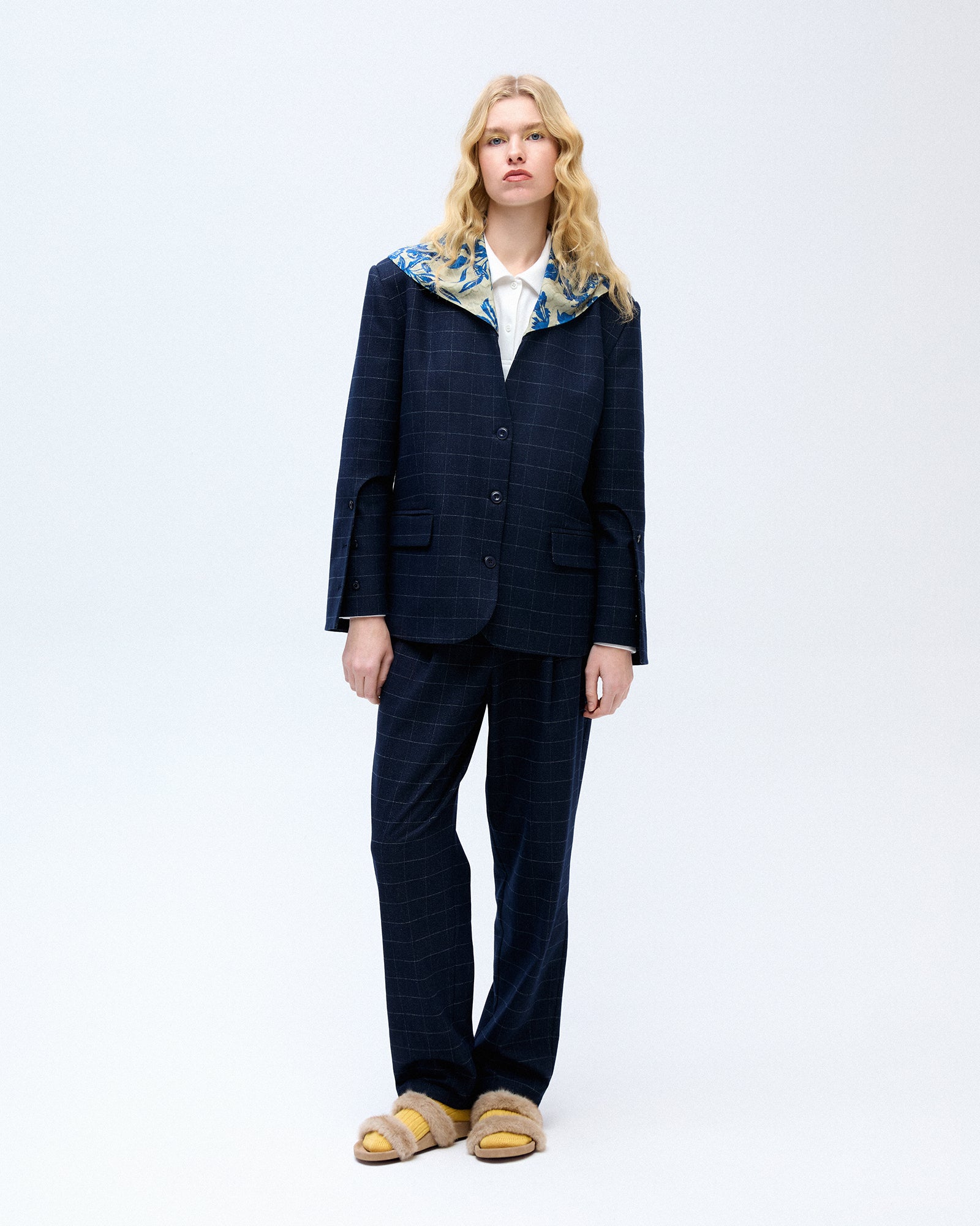 Carrot Pants - Blue Checked