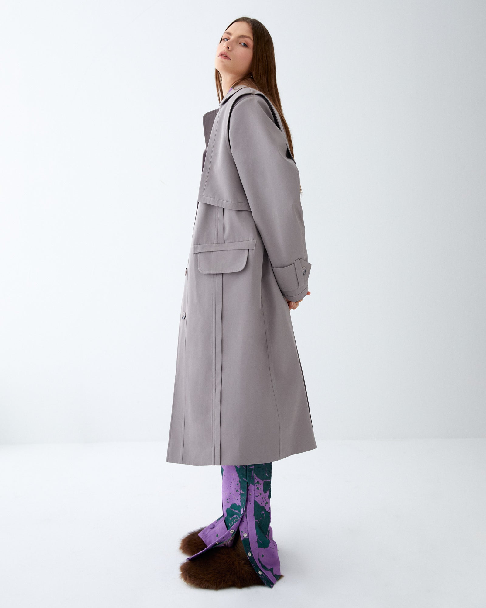 Grey Trench Coat