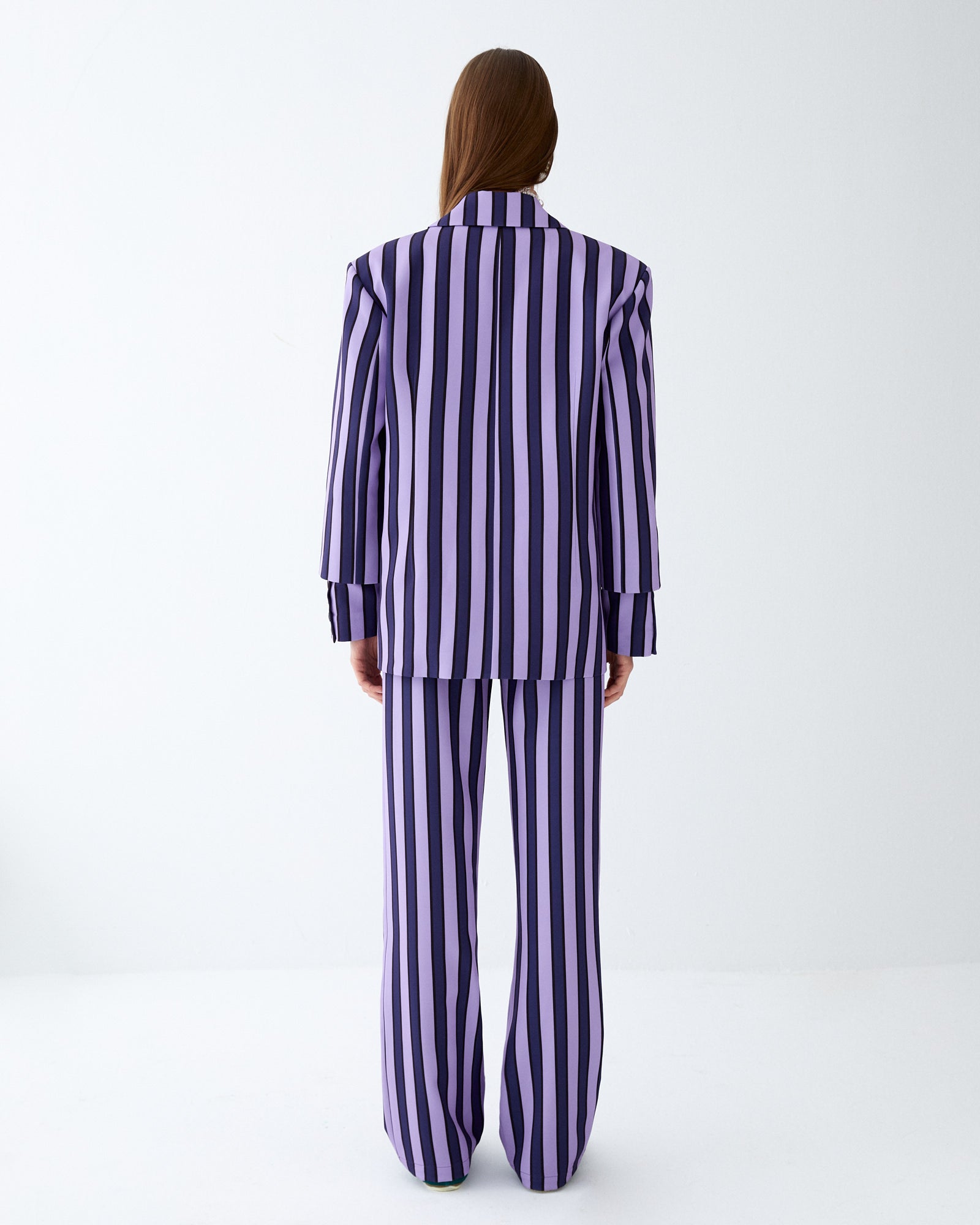 Purple Striped It Blazer
