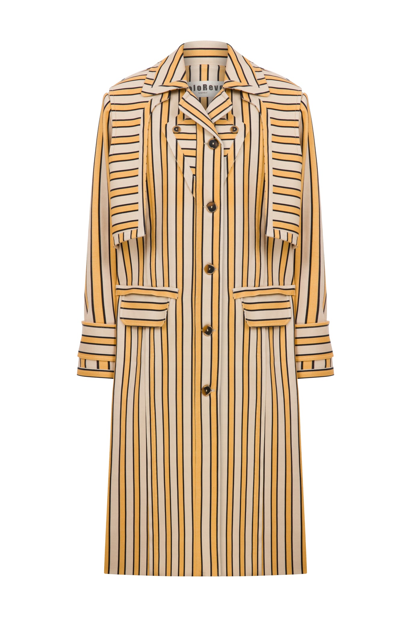 Striped Trench Coat