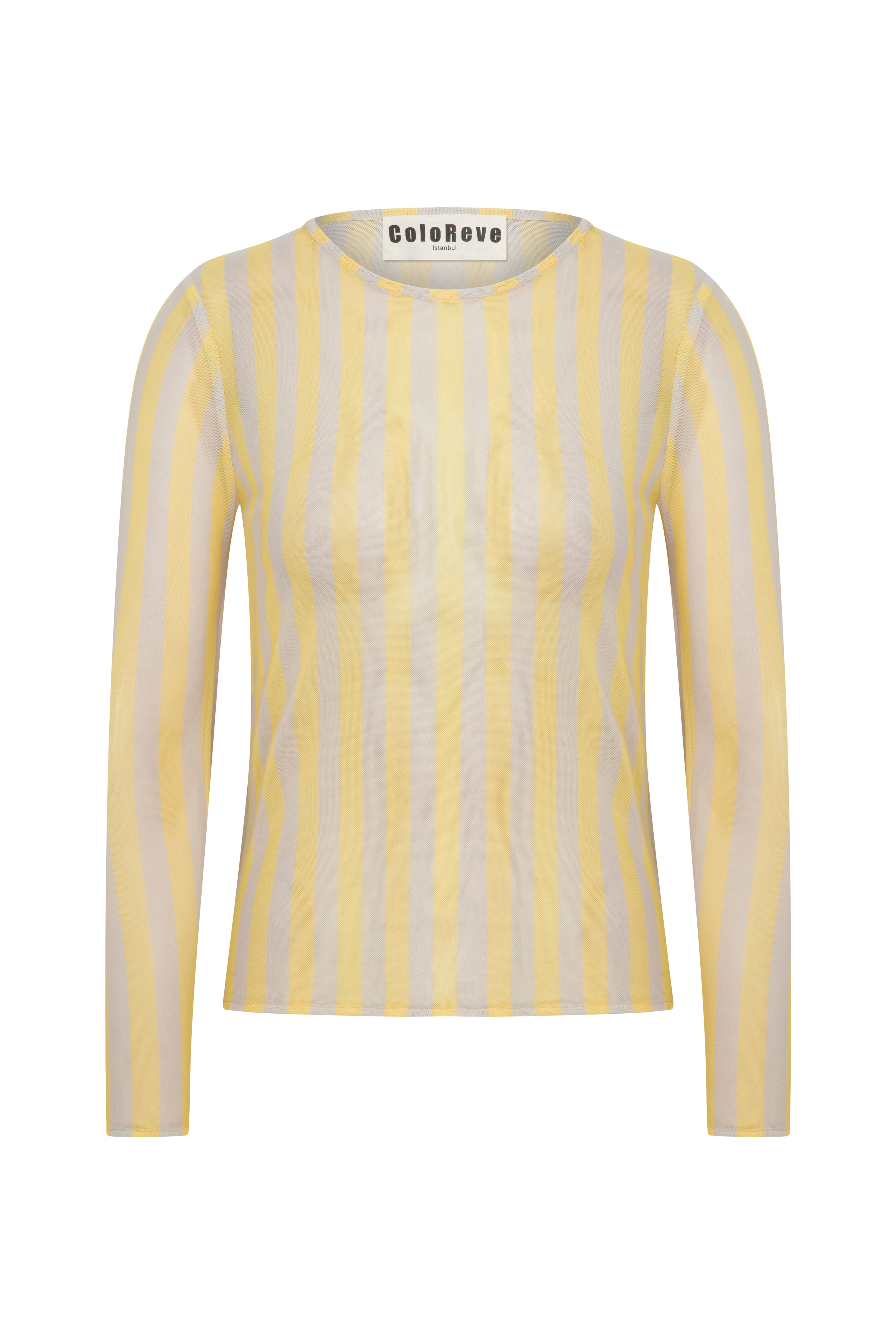 Printed Mesh Long Sleeve T-Shirt