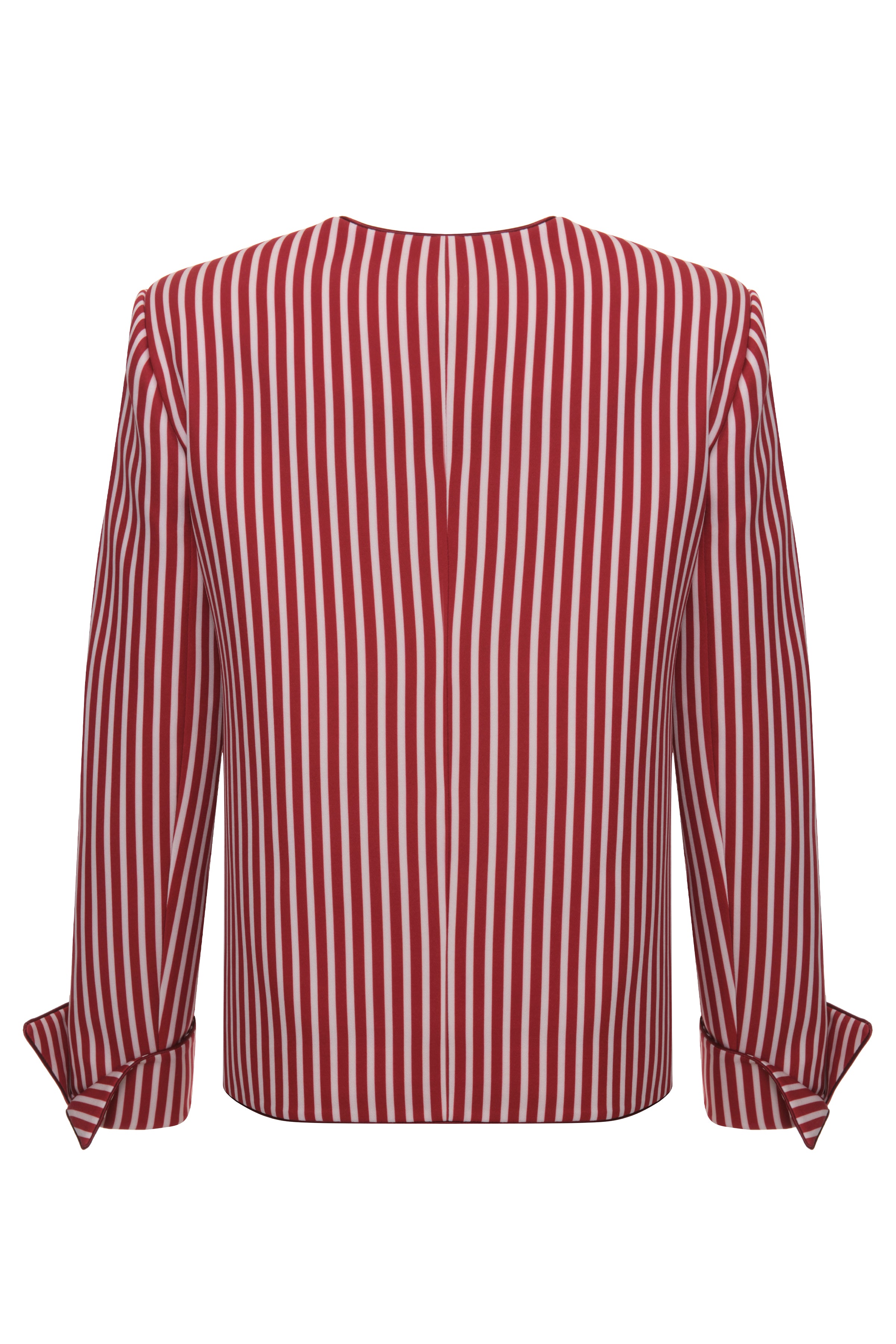 Striped Mini Blazer Red